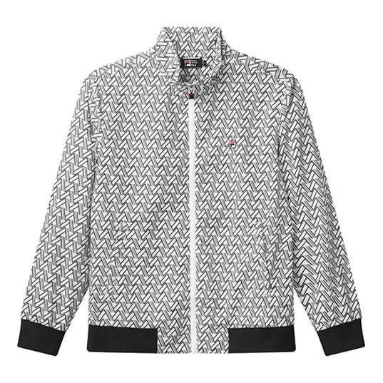 FILA Full Print Geometry Printing Sports Jacket White F11M031704F-WT