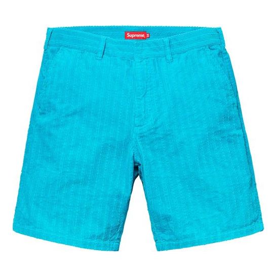 Supreme SS19 Rope Corduroy Work Short Cargo Shorts Blue SUP-SS19-10058