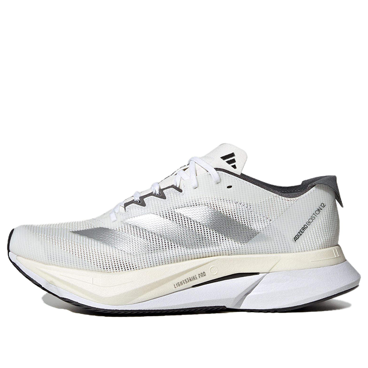 (WMNS) adidas Adizero Boston 12 'Cloud White Silver Metallic Grey Five' ID6899