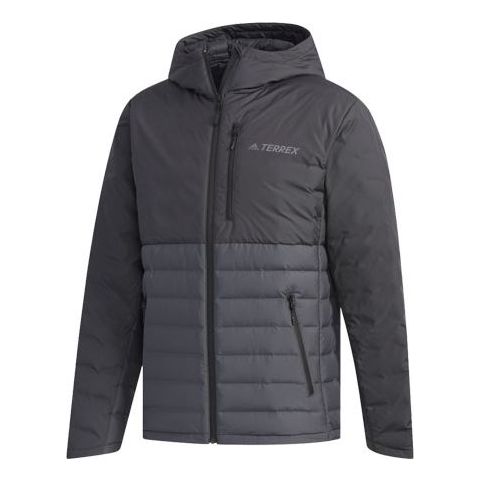adidas Xplr Lt Dwn J H Woven Material Sports Down Jacket Black FJ9244
