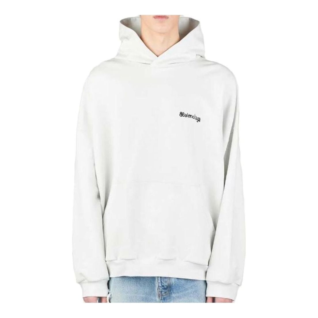 Balenciaga BB Corp Cotton Hoodie 'White' 713677TOVP19081
