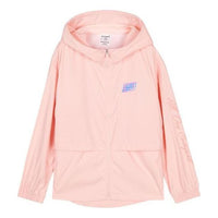 (GS) Skechers Logo Printed Hooded Zipper Jacket 'Pink' P223G005