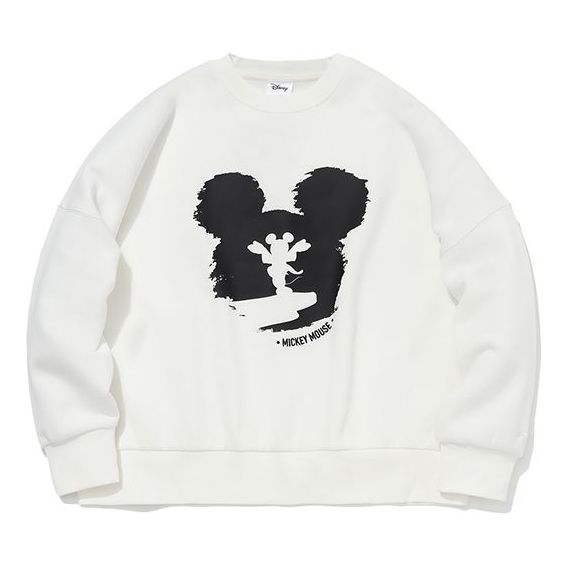 (WMNS) Li-Ning x Disney Crossover Athleisure Casual Sports Pullover 'White Black' AWDQB88-1
