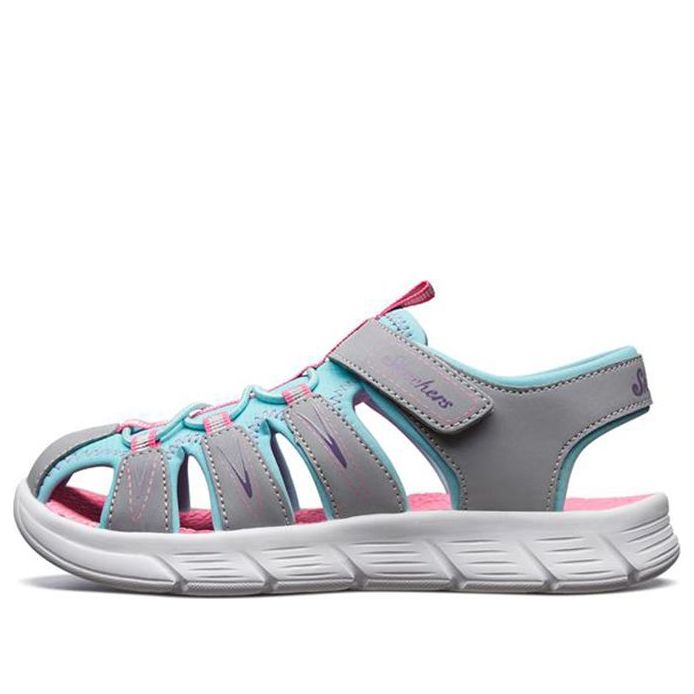 (GS) Skechers C-Flex Sandal 'Grey Turquoise' 86939L-GYTQ
