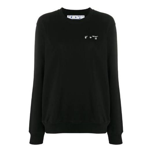 (WMNS) Off-White Basic Logo Loose Pullover Black Hoodie OWBA055E20FLE0021001