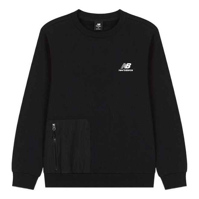 New Balance Casual Pocket Sweatshirt Asia Sizing 'Black' AMT23360-BK