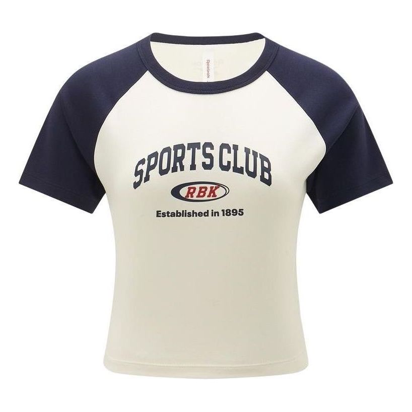 (WMNS) Reebok Sports Club T-Shirt 'White Navy' 24SRC406WGN2