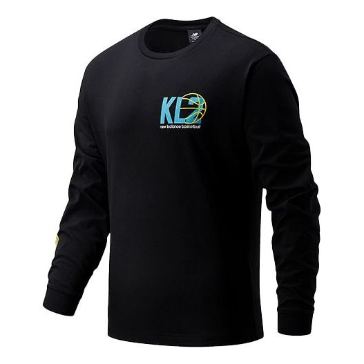 New Balance Alphabet Logo Long Sleeves T-Shirt Asia Sizing 'Black' MT03611-BK