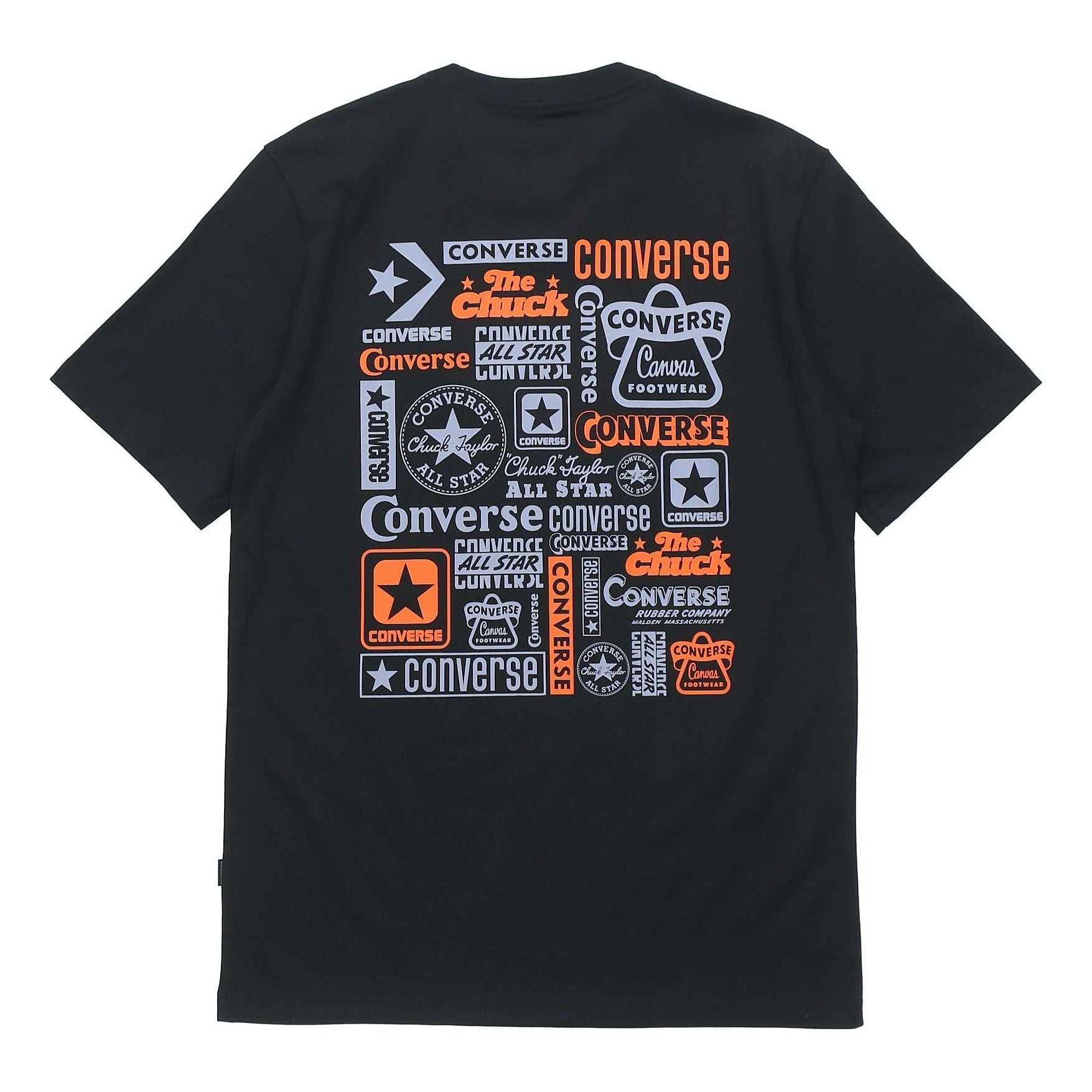 Men's Converse Logo Printing Casual Short Sleeve Black 10018868-001