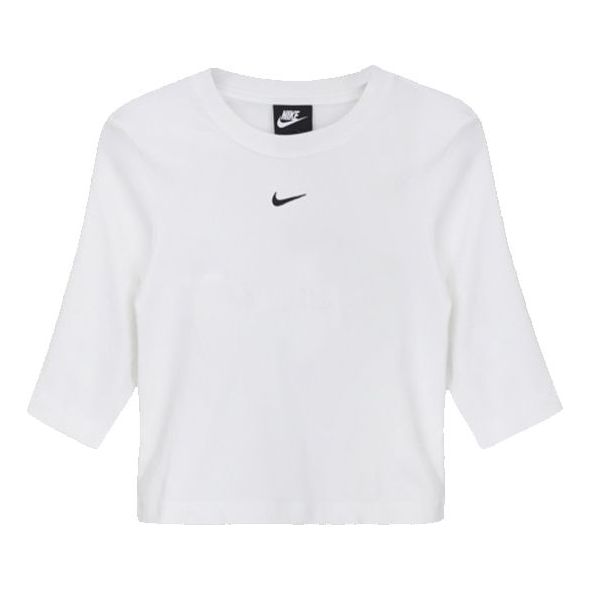 (WMNS) Nike Slim Fit High Collar Short Sleeve White CJ2216-100