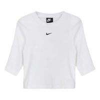(WMNS) Nike Slim Fit High Collar Short Sleeve White CJ2216-100