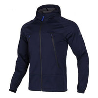 adidas Outdoor logo Sports Fleece Lined Hooded Jacket Blue EH3944