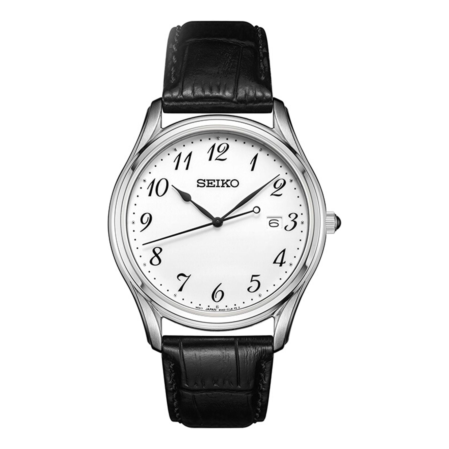 Men's SEIKO Classic Quartz Couple Watch White Belt SUR303P1