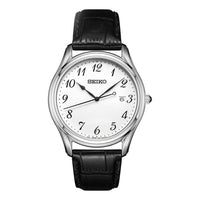 Men's SEIKO Classic Quartz Couple Watch White Belt SUR303P1