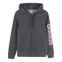 (WMNS) adidas Logo Printing Sports Jacket Gray DU0649