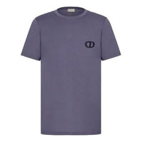 DIOR Embroidered Short Sleeve For Men Dark Grey 013J600A0589-485