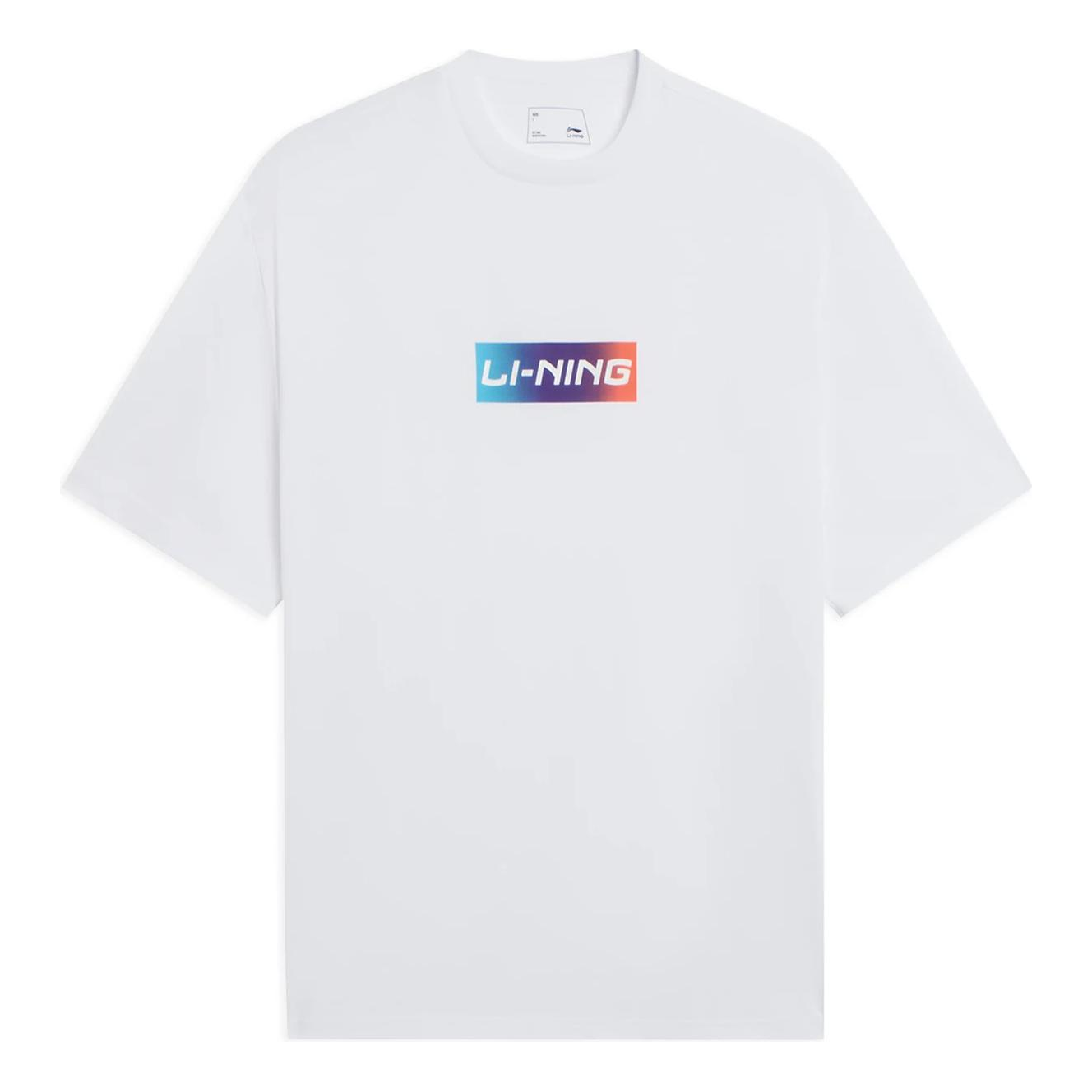 Li-Ning Box Logo T-shirt 'White' AHSSC17-1