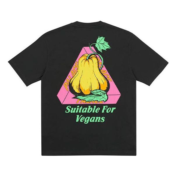 PALACE Nein Cheese Neinegg T-Shirt Pattern Cartoon Short Sleeve Unisex Black PAL-SS21-002