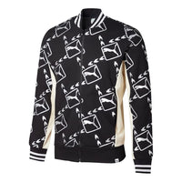 PUMA Unisex Metallic Logo Full Seal Color Contrast Jacket Coat Black 532176-01