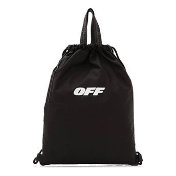 Off-White Minimalistic Drawstring Backpack Black 18A390031001BLACKWHITE