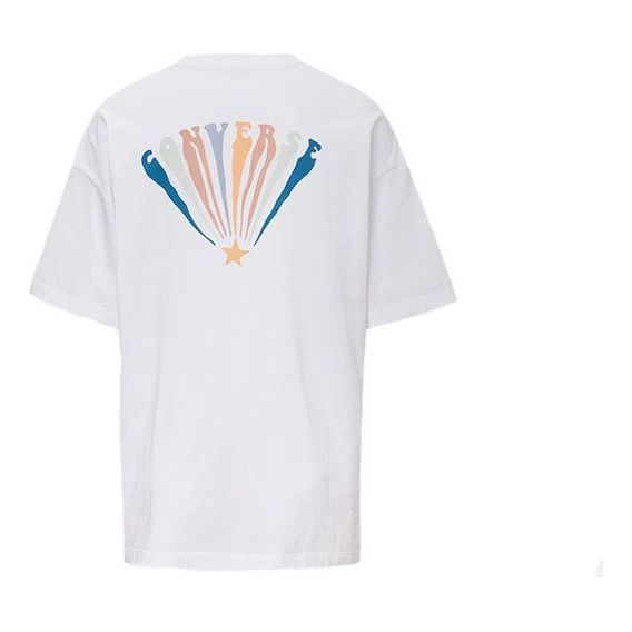 (WMNS) Converse All Star Printing Short Sleeve White 10019964-102