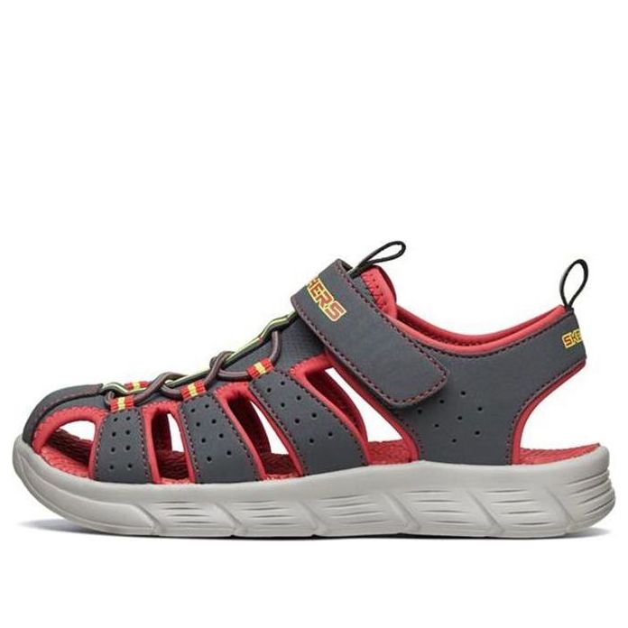 (GS) Skechers C-Flex Sandal 'Grey Red' 97810L-CCRD