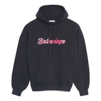 Balenciaga Pink Cursive Logo Black 583222TFV608465