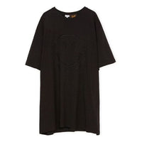 LOEWE Embroidered Smiley Pattern Loose Short Sleeve Unisex Black S616341X20-1100