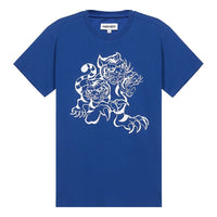 Men's KENZO SS21 Tiger Printing Short Sleeve Royal blue FB55TS0224SA-71