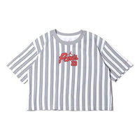 (WMNS) Jordan Paris Saint-Germain Stripe Alphabet Printing Round Neck Short Sleeve White DM4999-100