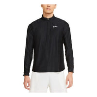 Nike Dri-fit Advantage Casual Sports Logo Pattern Tennis Long Sleeves Black CV2868-010