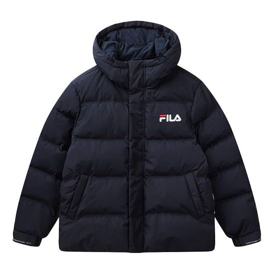 FILA Thicken Short hooded down Jacket Blue F51M048920A-NV