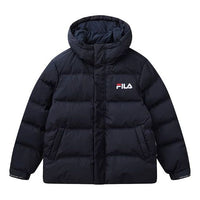 FILA Thicken Short hooded down Jacket Blue F51M048920A-NV