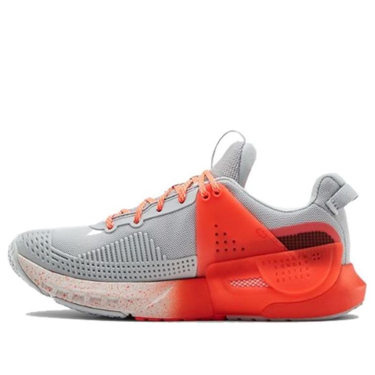(WMNS) Under Armour Hovr Apex Running Shoes Grey/Orange 3022209-102
