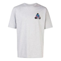 Men's PALACE Ripped Chest logo Printing Short Sleeve Gray P17TS077T