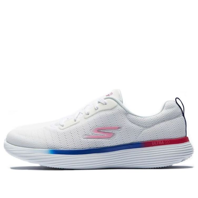 (WMNS) Skechers Running Shoes White 128190-WPNK