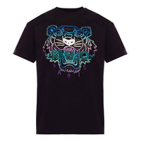 KENZO Holiday Capsule Tiger Embroidery Round-neck Short Sleeve Black F962TS9534Y8-99