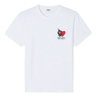 Men's KENZO Alphabet Printing Short Sleeve White FA5-5TS069-4W8-01