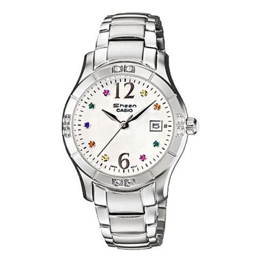Quartz SHEEN Stainless Steel Strap White Analog SHN-4019DP-7A2021
