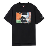 Li-Ning Graphic Loose Fit T-shirt 'Black' AHSR915-3
