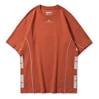 Li-Ning BADFIVE Basketball Series Alphabet Logo Printing Round Neck Short Sleeve Red AHSQ116-2