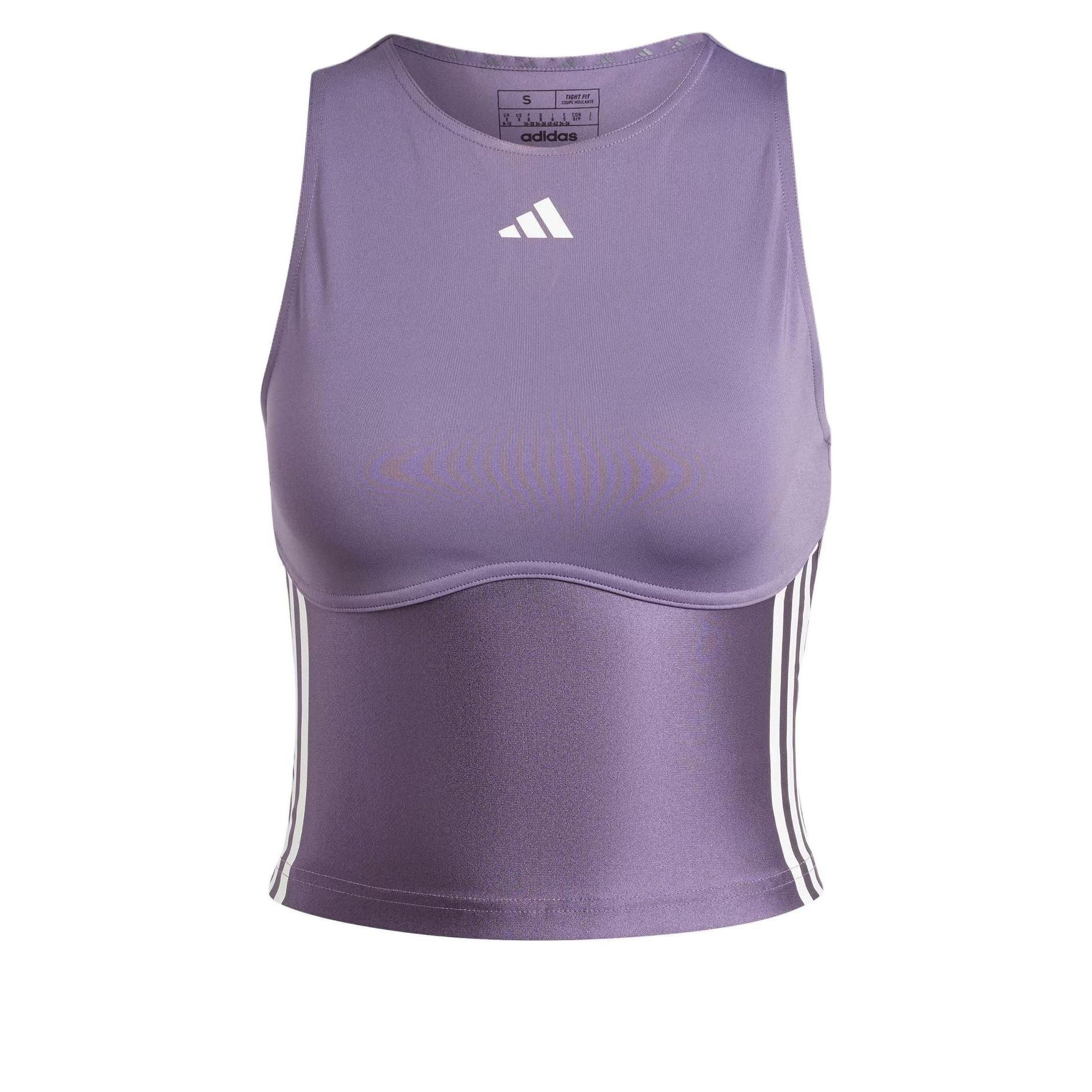 (WMNS) adidas Hyperglam Shine Crop Tank Top Asia Sizing 'Pueple' IN6822