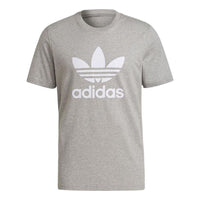 Men's adidas originals Logo Alphabet Printing Round Neck Short Sleeve Japanese Version Gray T-Shirt H06643