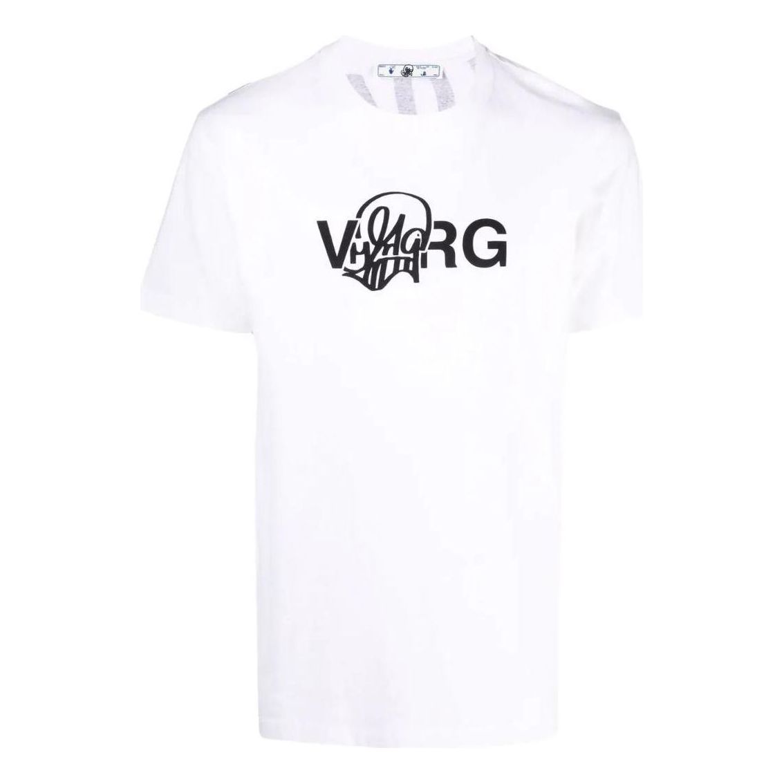 Men's Off-White SS22 Solid Color Alphabet Printing Round Neck Short Sleeve Version White T-Shirt OMAA027S21JER02501100110