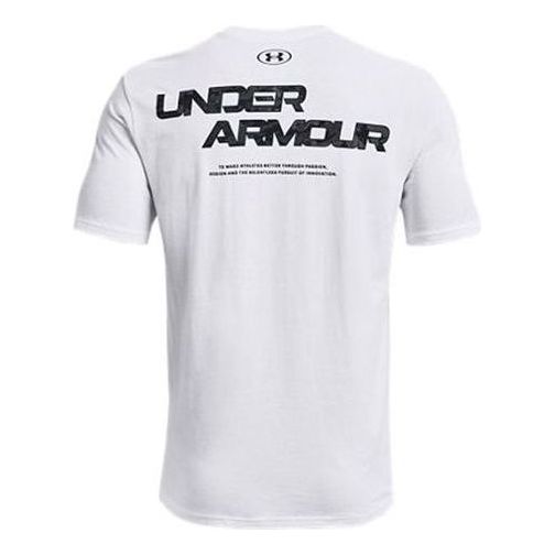 Under Armour Abc Camo Fill Wordmark T-shirt 'White Black' 1366456-100