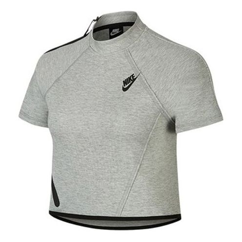 (WMNS) Nike Sportswear Tech Fleece Round-neck Grey Gray CD4208-063