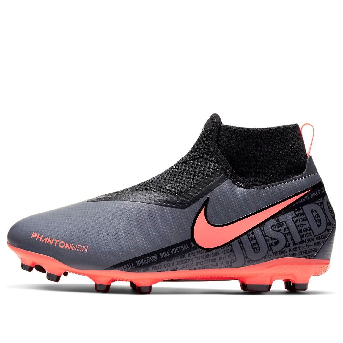 (GS) Nike Phntom VSN Academy DF FG MG 'Dark Grey Coral Black' AO3287-080