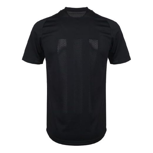 adidas Training Jersey Sports Breathable Short Sleeve Black DP2715