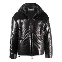 Off-White Classic hooded Stand Collar Jacket Black OMED026F20FAB0016000