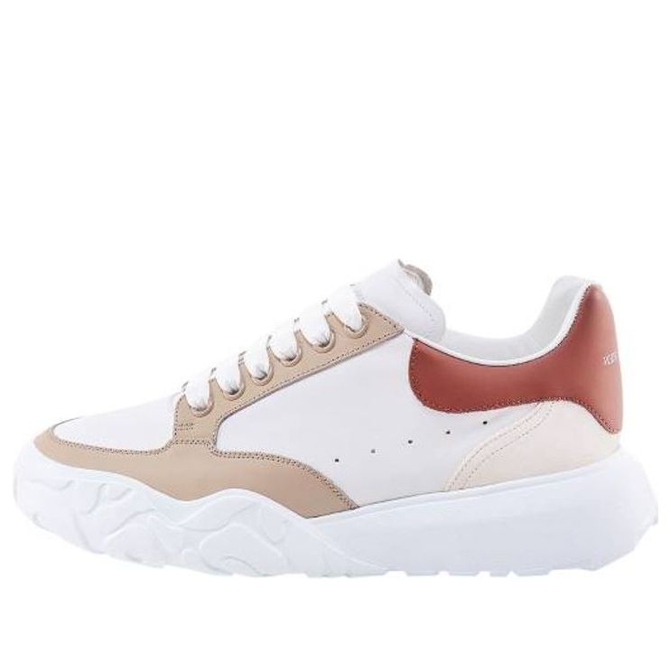 Alexander McQueen Court Trainers 'White Tan Red' 735780WID6A8804